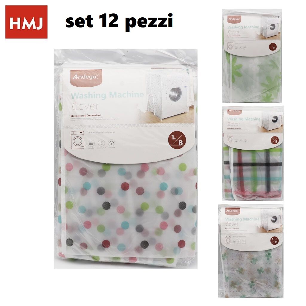 Set 12 Pezzi Telo Copri Lavatrice Copertura Fantasia Universale hmj