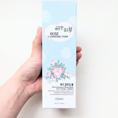 ESFOLIO "Rose Cleansing Foam" Rosa Damascena Flower Water 5.29 Fl Oz 250