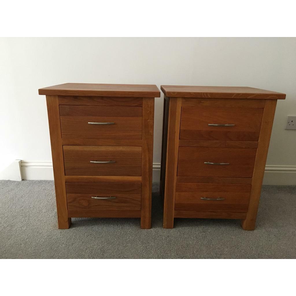 Oak Bedside Tables Pair in Clarkston, Glasgow Gumtree