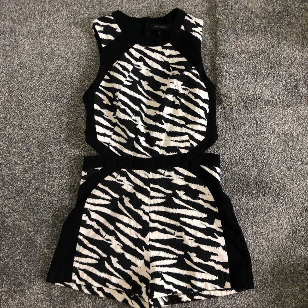 river island zebra jumpsuit