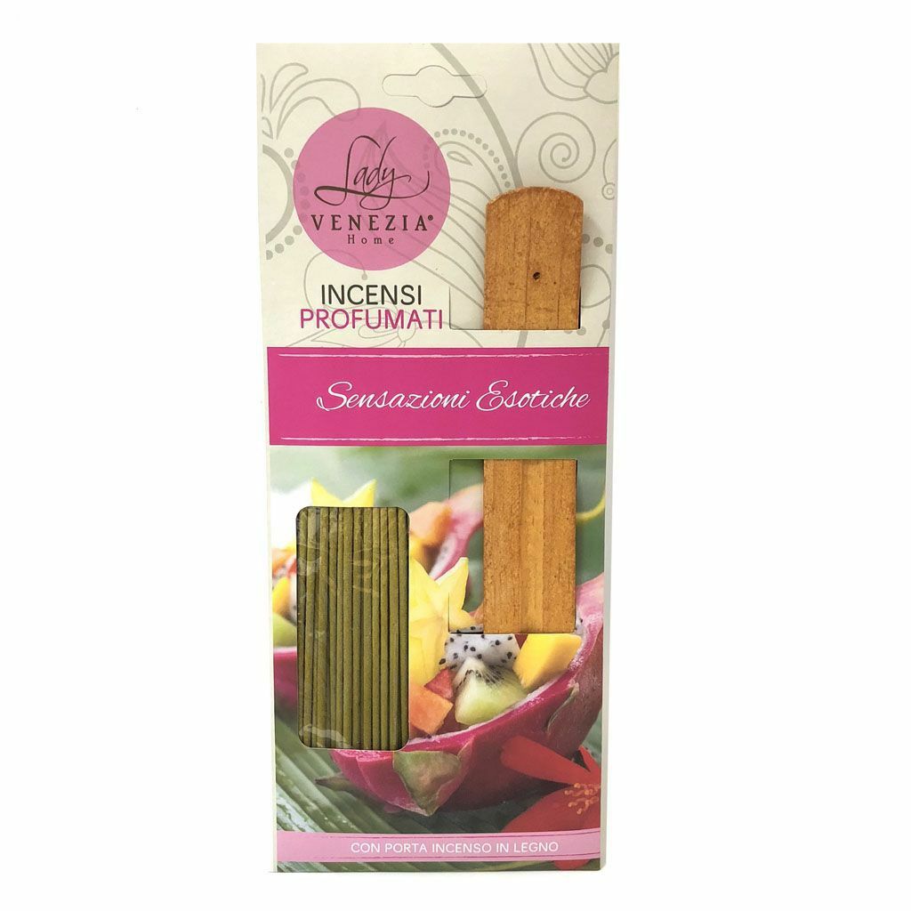 20 Bastoncini Incenso Profumati Sensazioni Esotiche Porta Incenso Legno hmj
