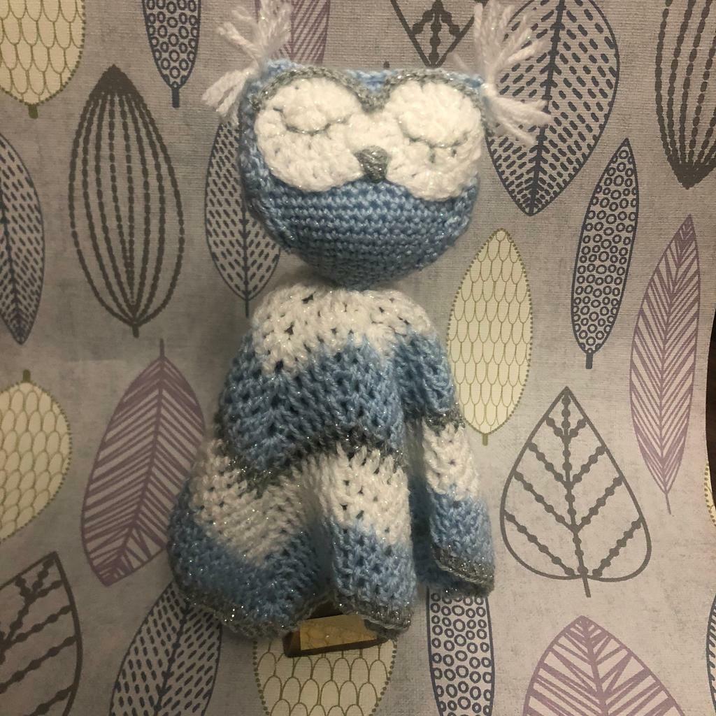 Owl Padgate Cheshire Handmade Crochet Baby Comforter