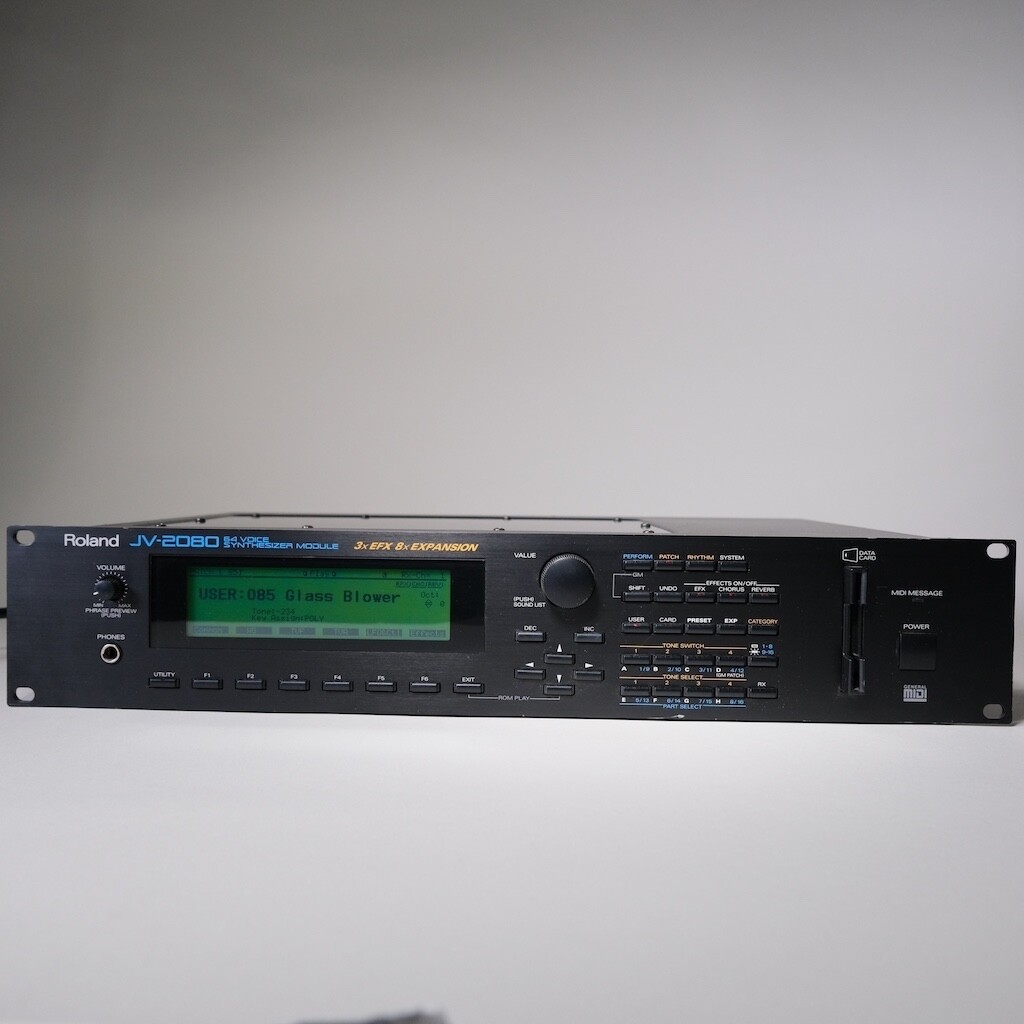 ROLAND JV 2080 64 VOICE SYNTHESIZER MODULE WORKING GREAT