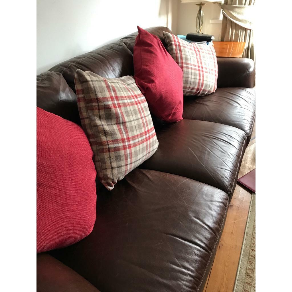 3 piece brown leather suite in Woolton, Merseyside Gumtree