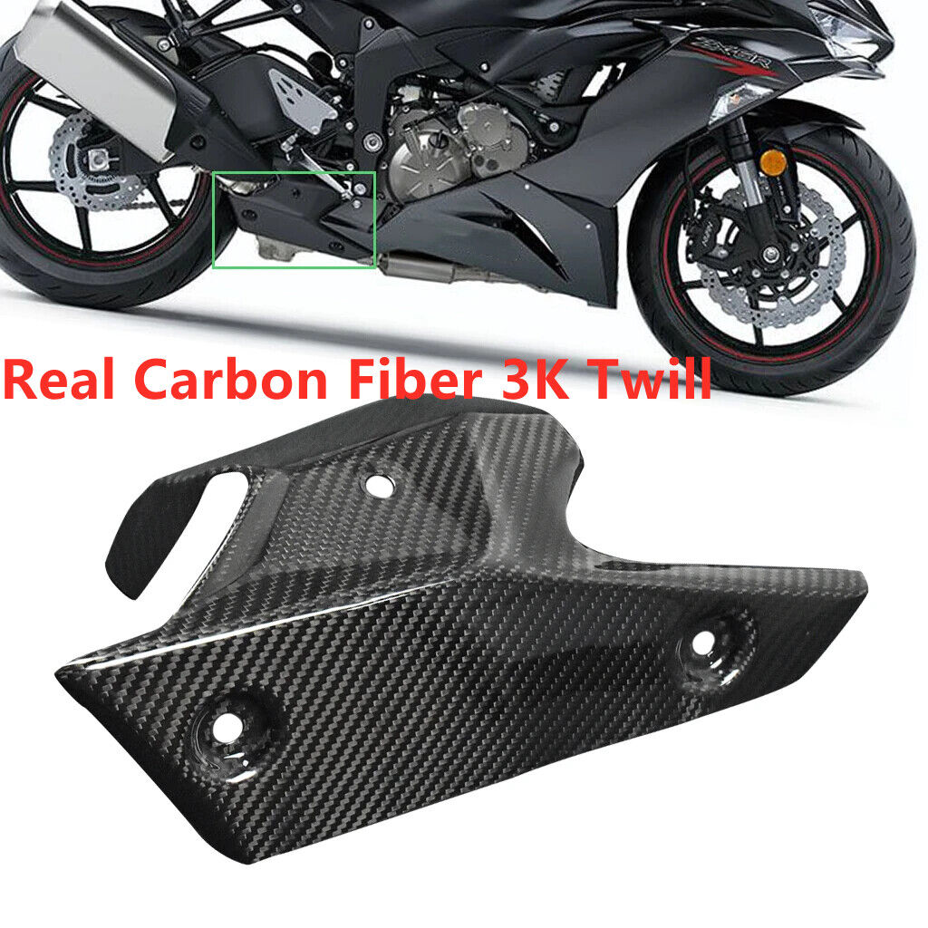 For 2013-2023 Ninj ZX-6R ZX6R Carbon Fiber Exhaust Guard For 2013-2023 Ninj ZX-6R ZX6R Carbon Fiber Exhaust Guard