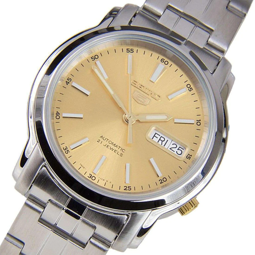 セイコー SEIKO 5 メンズ 腕時計 SNKL81K1 SEIKO 5 SNKL81K1 Automatic Gold Dial Silver Steel Mens Watch