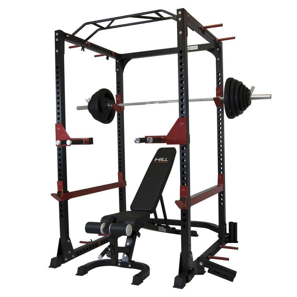 Gold Home Gym Package Weights Barbell Squat Rack Bench in Dromore