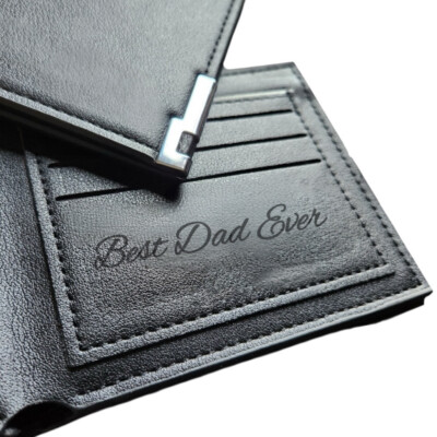 Personalised PU Leather Wallet for Men – Father's Day Gift for Dad, Him, Husband