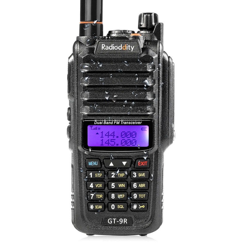 Radioddity Gt-9r Dual Band Radio 5w Ip67 Waterproof 2000mah Eu Frequency