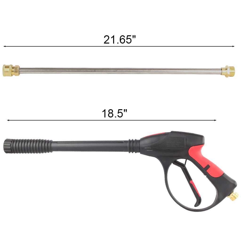 4000PSI High Pressure Car Power Washer Spray Gun Wand Lance Nozzle Tips Hose Kit