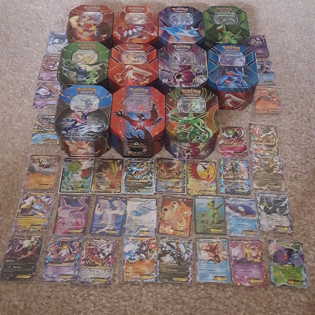 Pokemon cards sale 1x tin 101 cards guaranteed x2 ex lots of tins