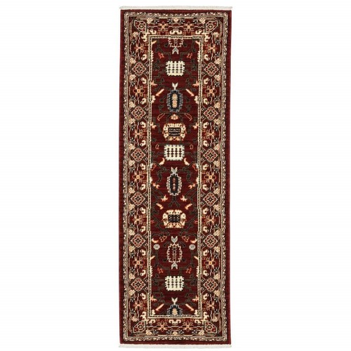 2 X 6 Красных, Черных, Цвета Слоновой Кости и Коричневых ковриков Oriental Power Loom, устойчивых к пятнам