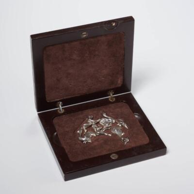 Ilaria Logi Sterling Silver Eucalyptus Leaves Australia Map Puzzle Box 7pcs