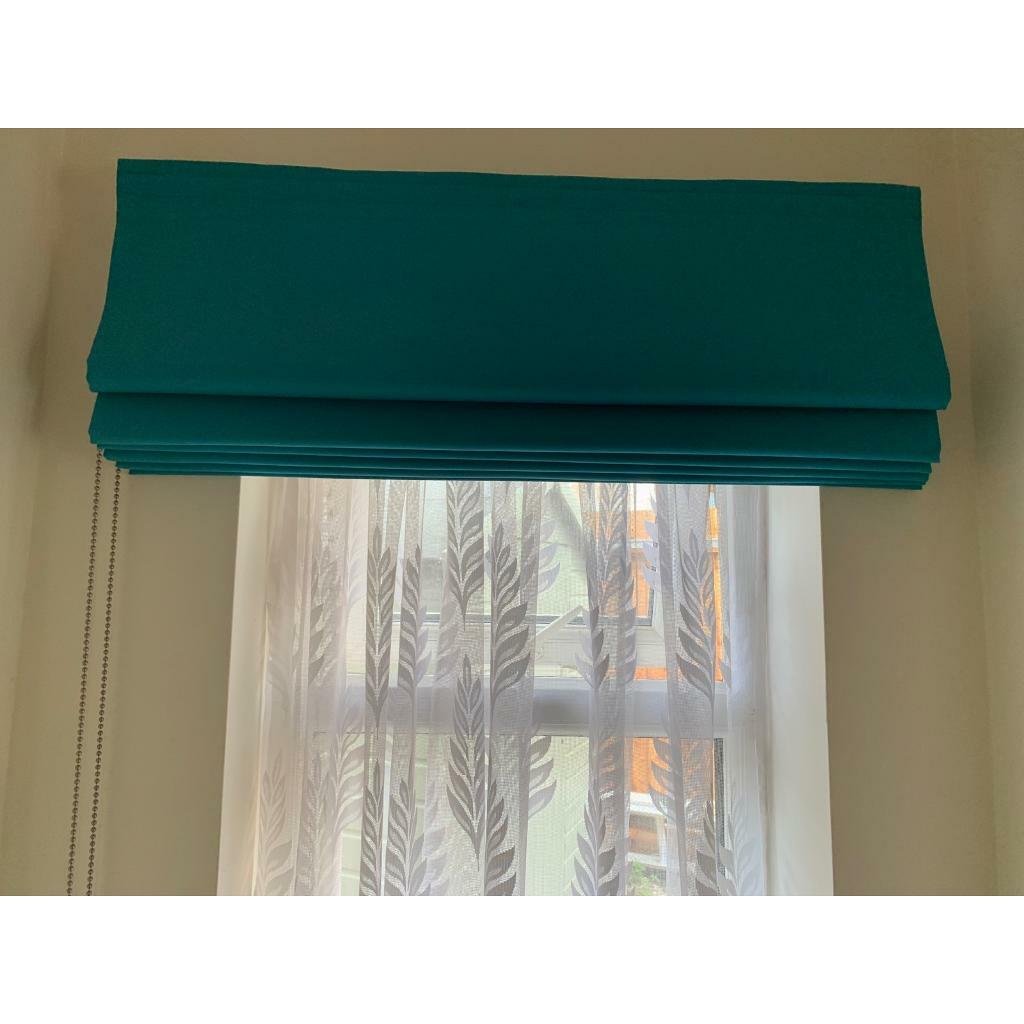 Pair of Dark teal Roman blinds in Southampton, Hampshire Gumtree