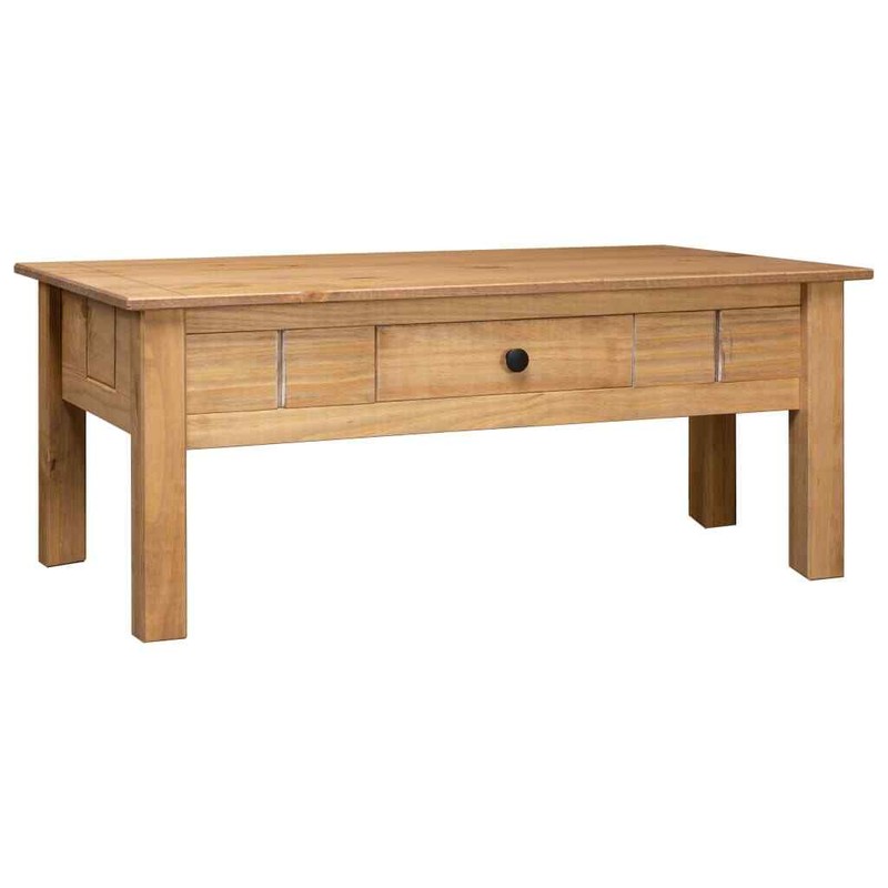 Table Basse 100x60x45 Cm Pin Massif Assortiment Panama