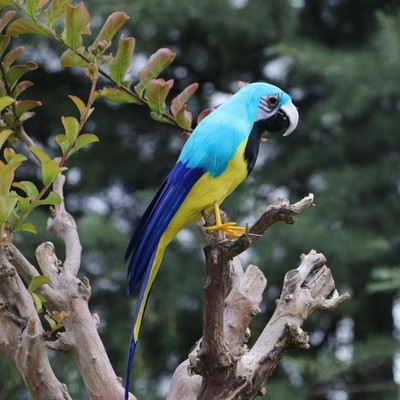 Oiseau artificiel en mousse, perroquet décoratif pour la maison et le jardin