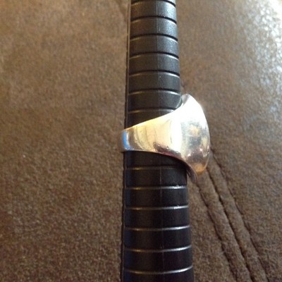 QVC Robert Lee Morris RLM Peak Cigar Band Sterling Silver .925 Ring Size 6.75