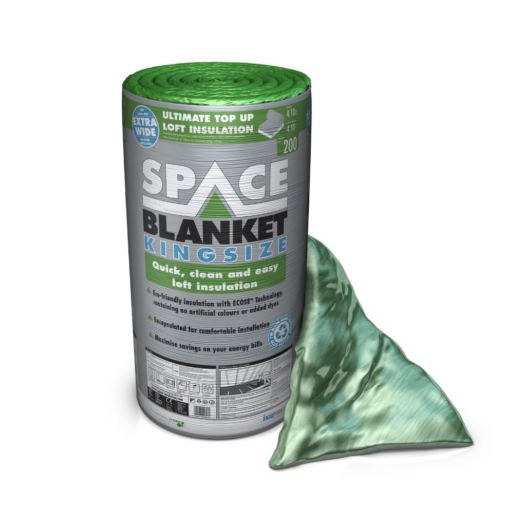 Encapsulated Loft Insulation 200mm thick , 2 rolls KNAUF space blanket