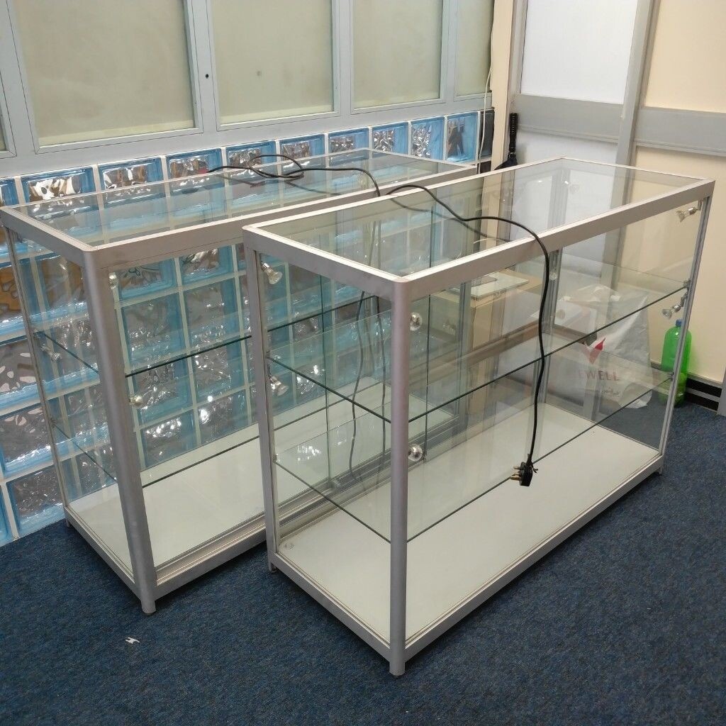 Glass Display Cabinet with lights & lock. Excellent ...