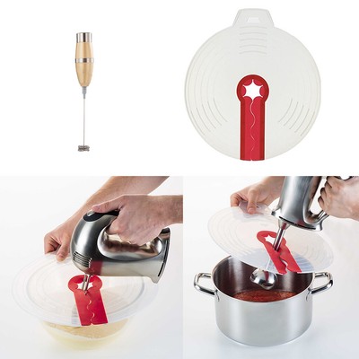 Batteriebetriebener Milchaufschäumer / Kaffeerührschaum & Antisplash Guard