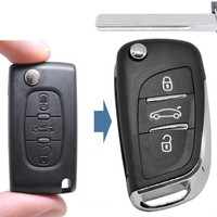 Klapp Schlüssel UMBAU Gehäuse für Peugeot 308 2...