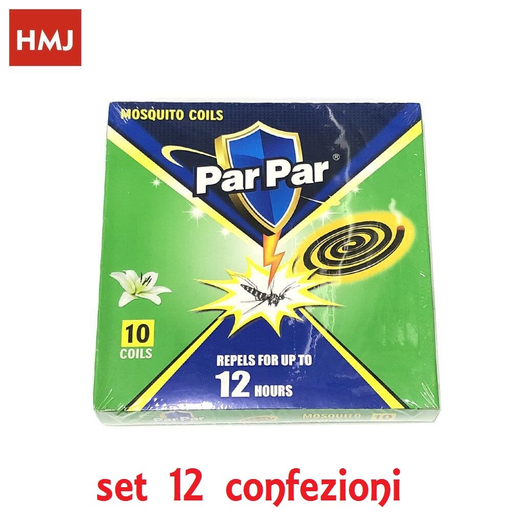12 Confezioni 10 Zampironi Zanzare Spirali Citronella Anti Zanzare Campeggio hmj