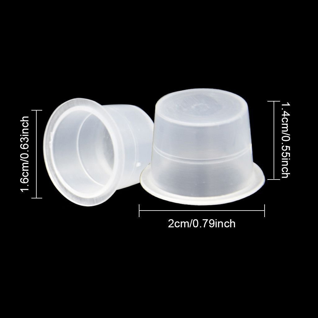 100 200 500 1000 Pcs Ink Caps Plastic Cups Tattoo Supplies S L Pigment Supply US