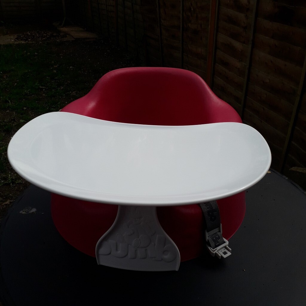 pink bumbo with tray