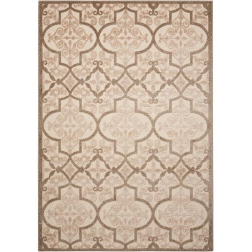 10 X 13 Кремовый нескользящий коврик Ikat для помещений и улицы