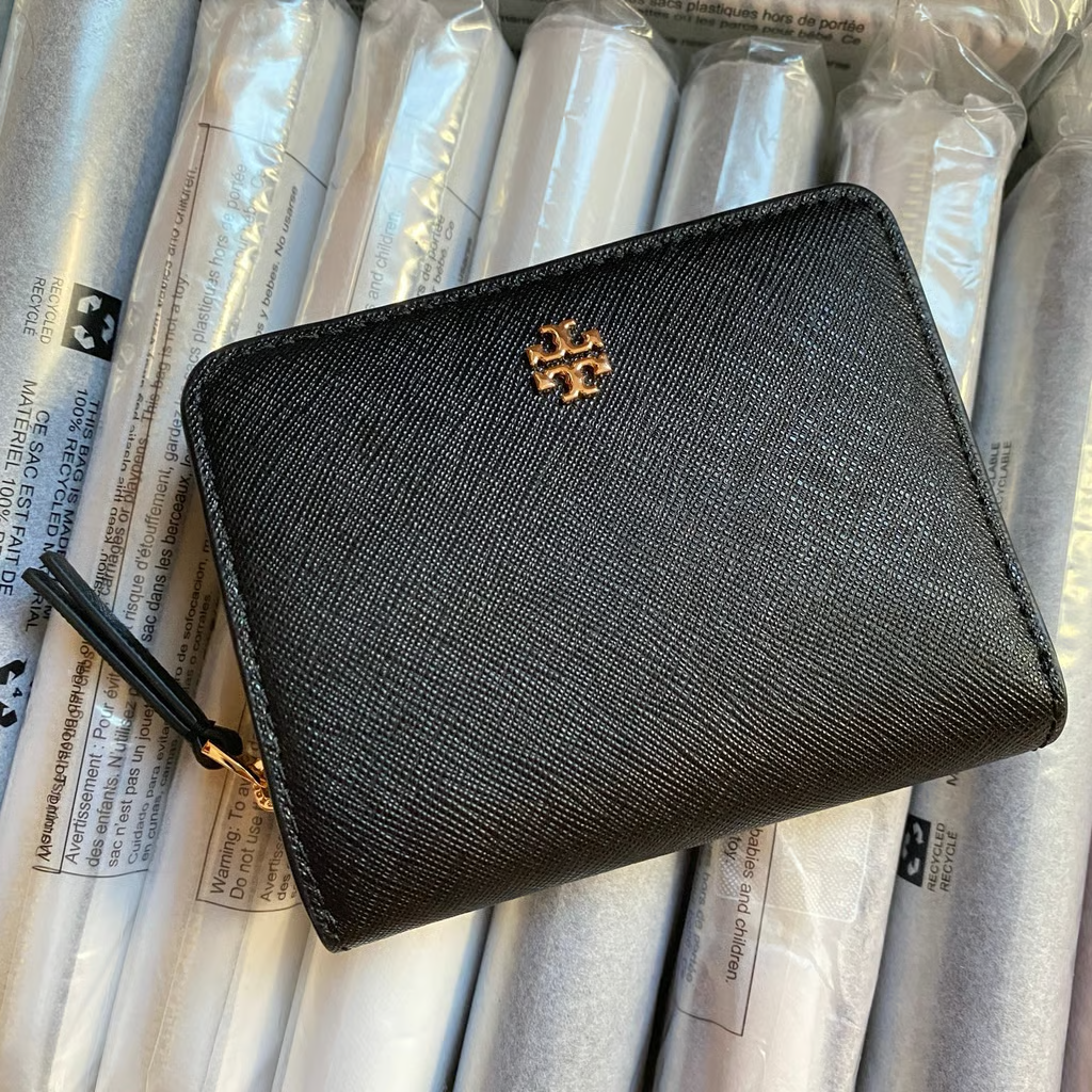 セール Tory Burch★上品なゴールド色 Emerson Mini Wallet Tory Burch Women's Emerson Saffiano Leather Zip Around Small