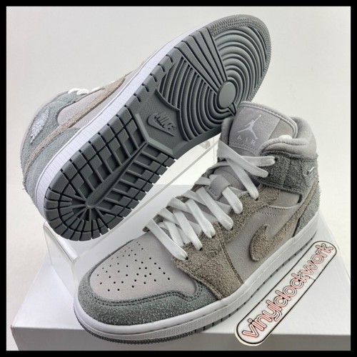 Nike Air Jordan 1 Mid SE Womens 8 Particle College Grey