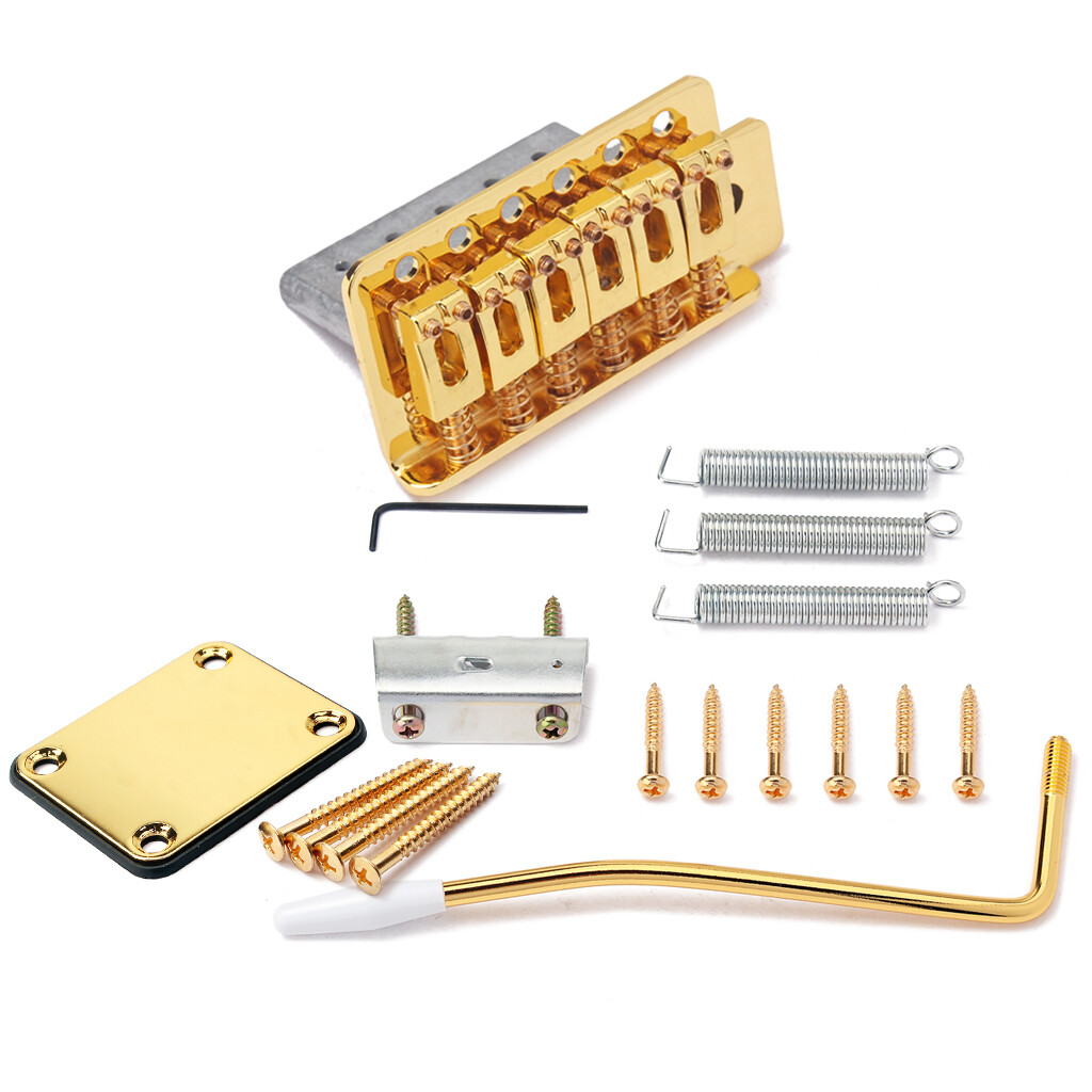 Gold Plated Guitar Single Tremolo Bridge System Neck Plate B