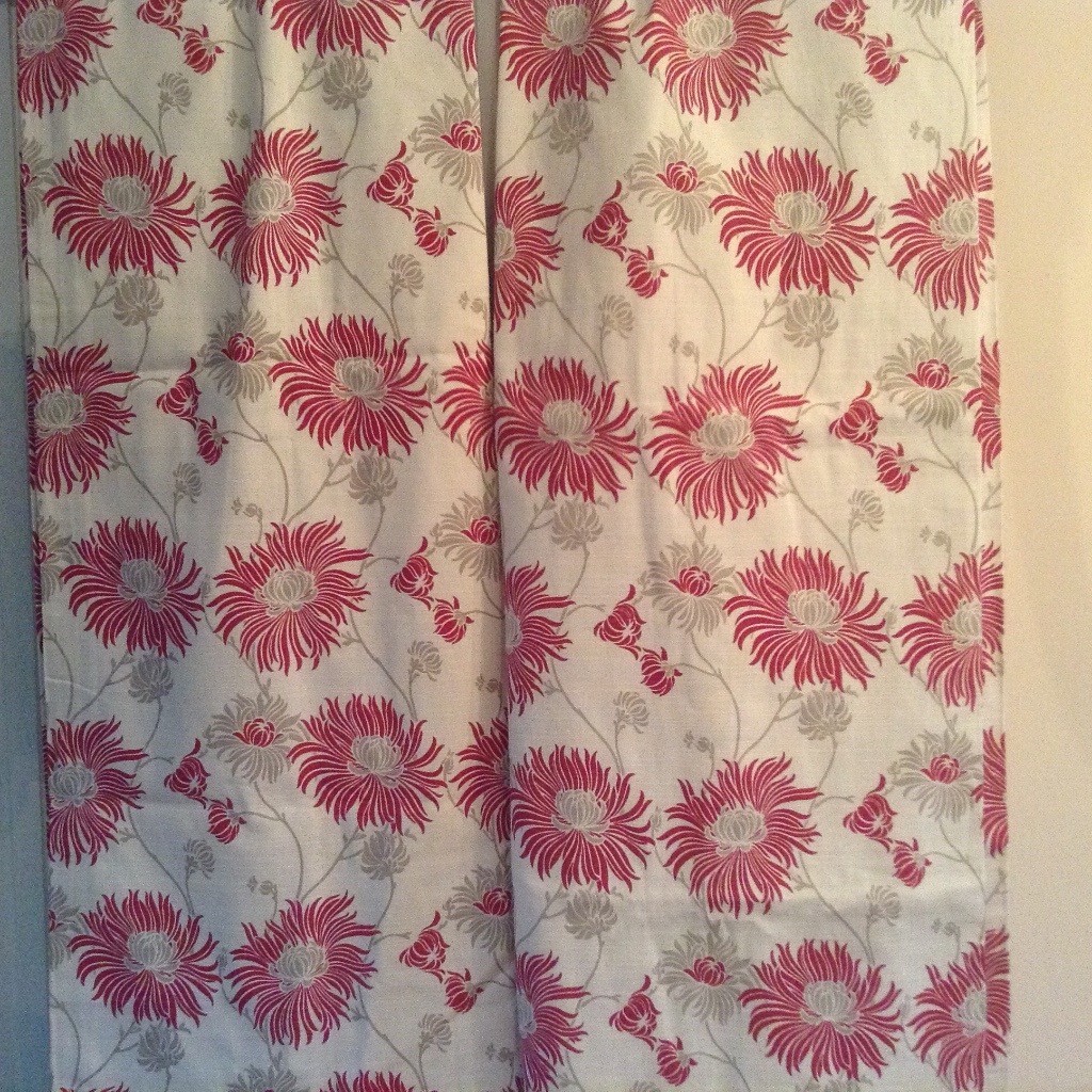 Two pairs Laura Ashley curtains. Kimono Cranberry range. in Kilgetty