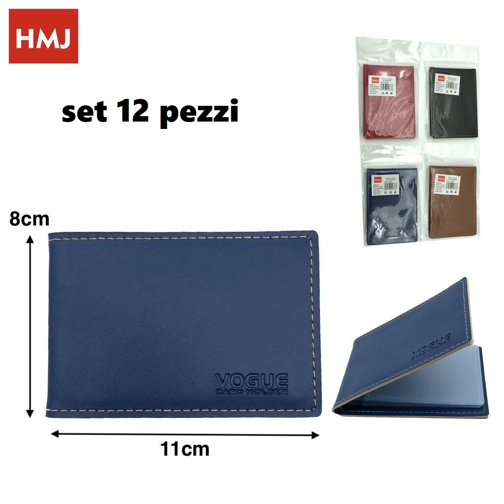 Set 12 Pezzi Porta Carte Di Credito Custodie Similpelle Colorate hmj