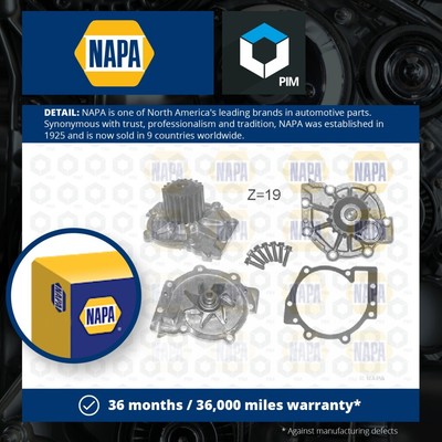 Water Pump fits VOLVO V90 Mk2 2.0 2.0D 2016 on Coolant NAPA 31368042 31368143