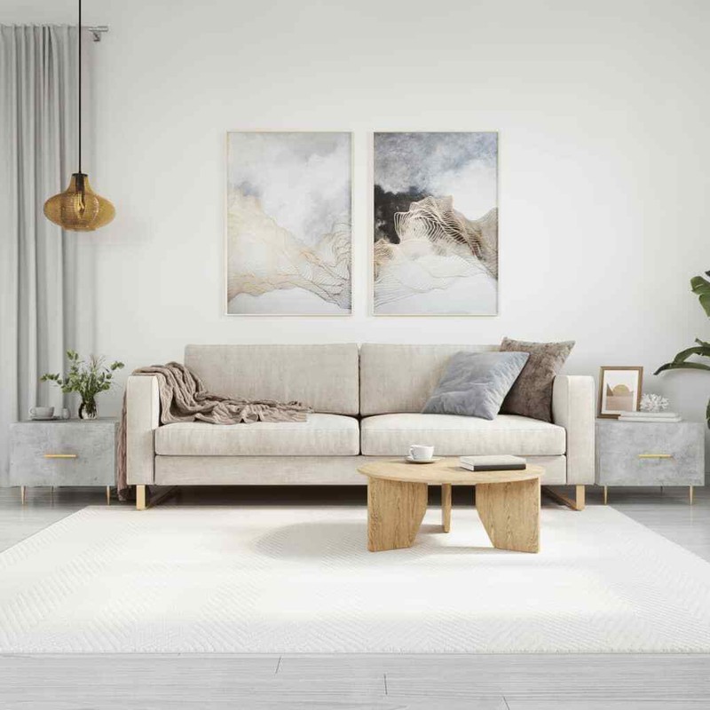 Shgaxin Couchtische 2 Stk. Betongrau 50x50x40  Holzwerkstoff, Living Room N9i0