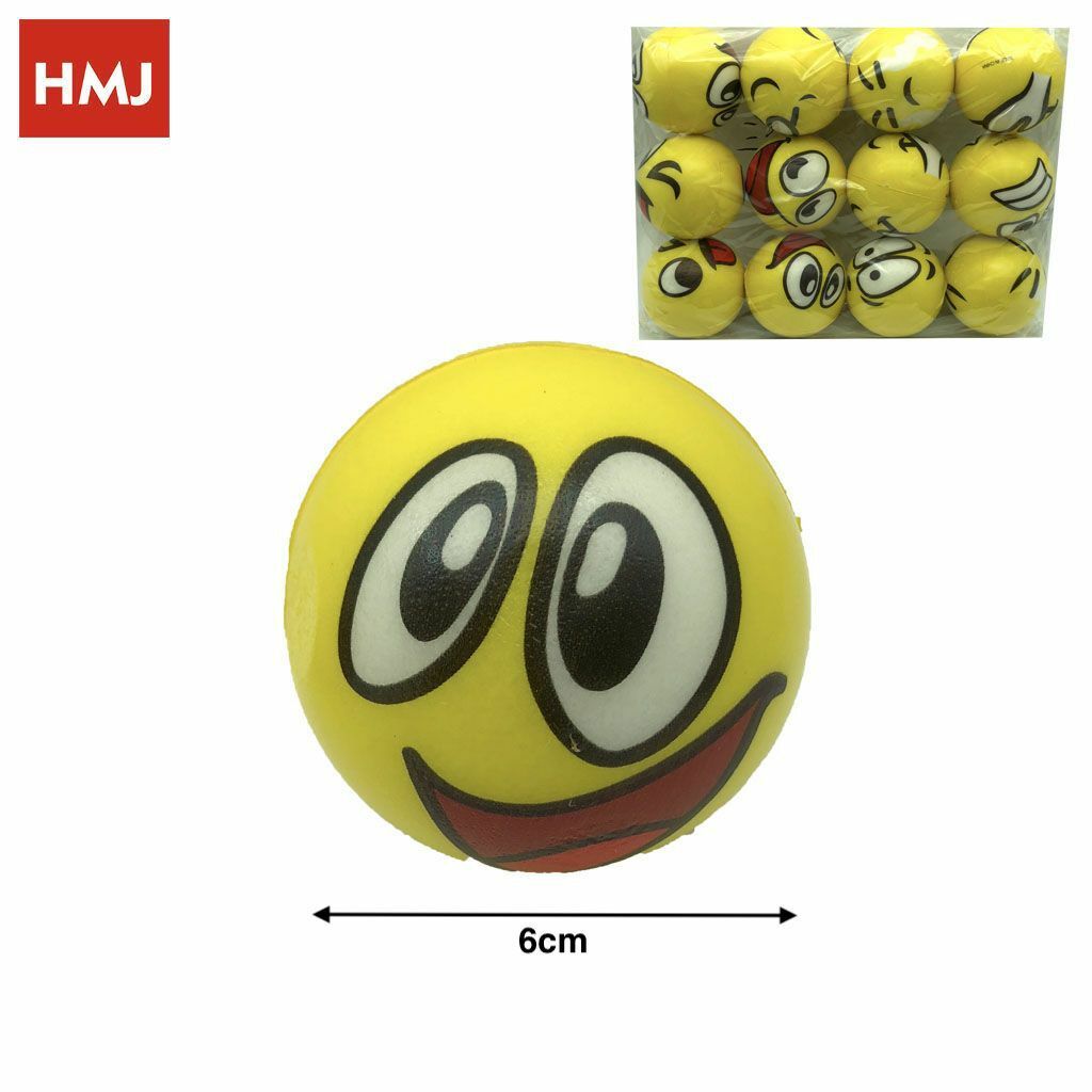 Set 12 Pz Palline Palle In Spugna Gioco Bambini Bimbi Giocattolo Smile hmj