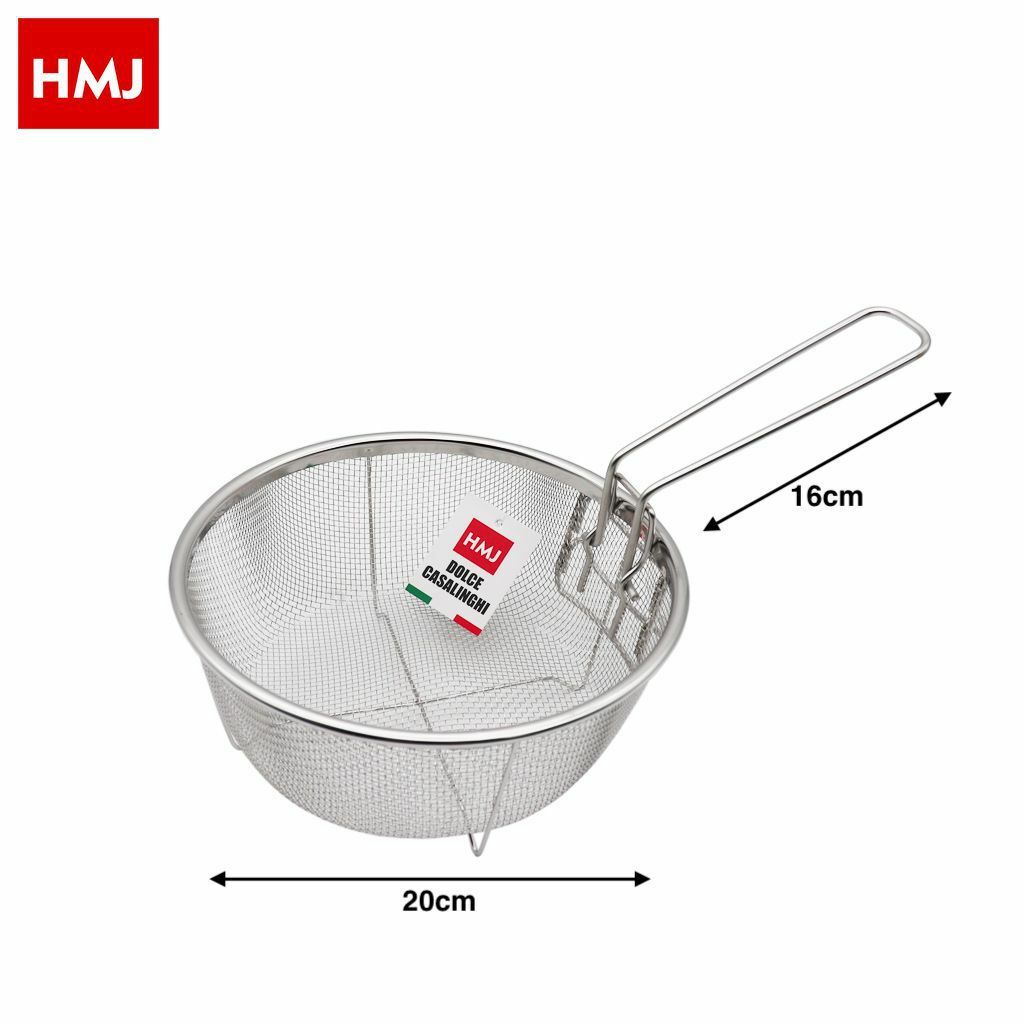Cestino Cestello Colino Setaccio Rotondo Scola Frittura Friggitrice 20cm hmj
