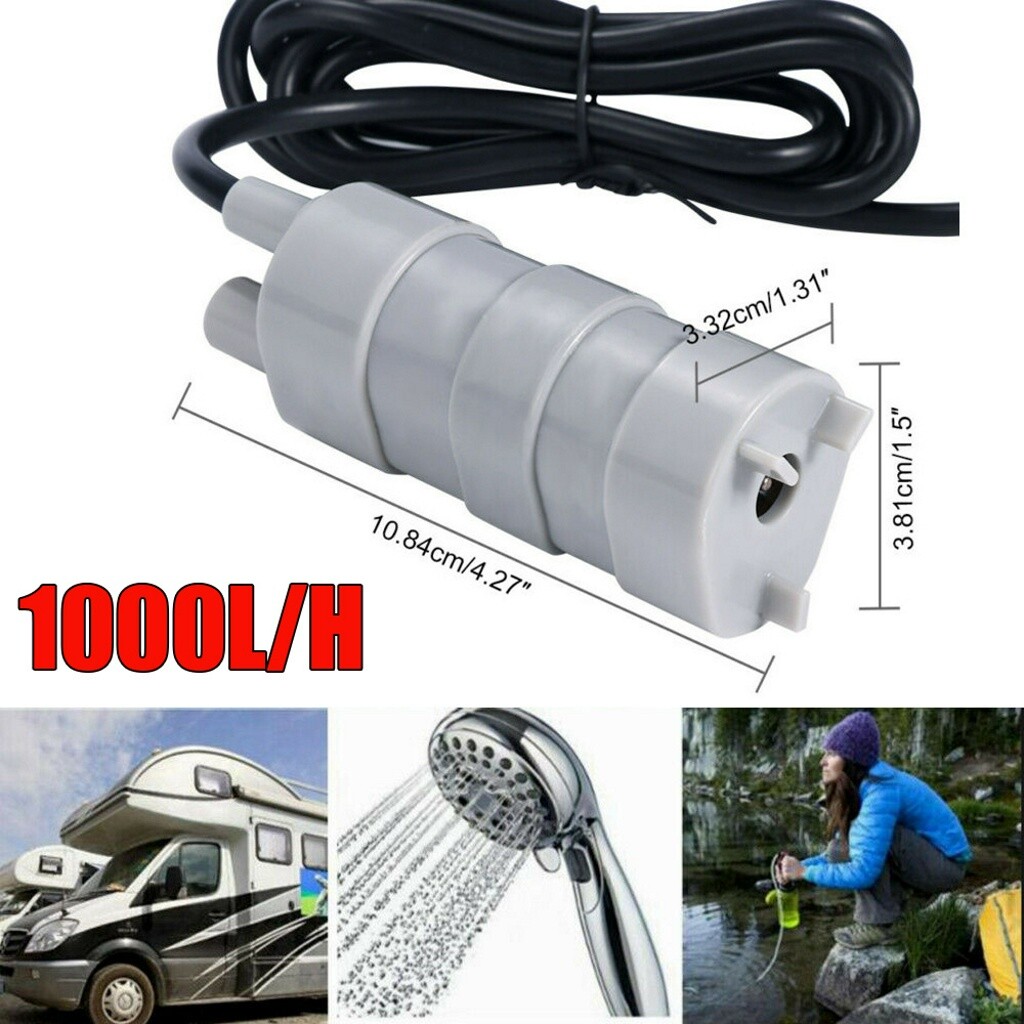 DHL Tauchpumpe 12V 1000L/H Wasserpumpe Minipumpe Wohnwagen Für Camping Garten