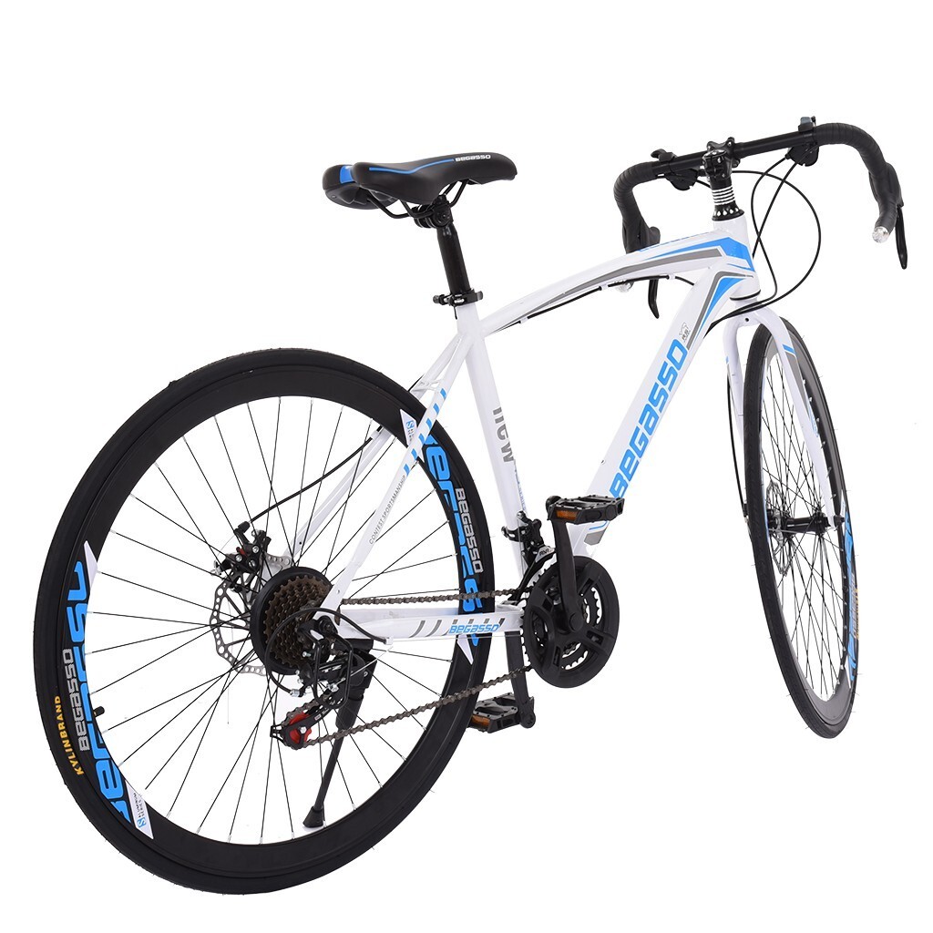Begasso Full Suspension Road Bike 21 Speed Disc Brakes, 700c