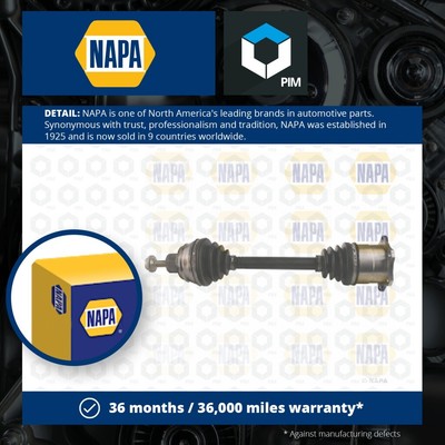 Drive Shaft fits AUDI A5 8F, 8T3, 8TA 2.0 Front 08 to 17 Driveshaft NAPA Quality