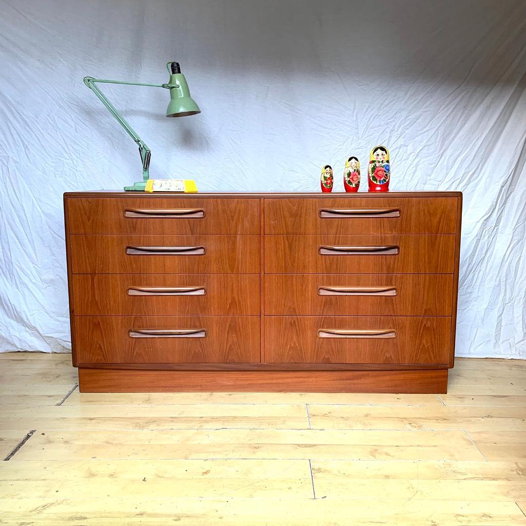 Vintage Gplan g plan fresco double chest of drawers sideboard teak in