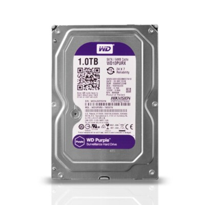 Western Digital Purple 1TB WD10PURX 3.5'' Hard Drive Surveillance Security DVR