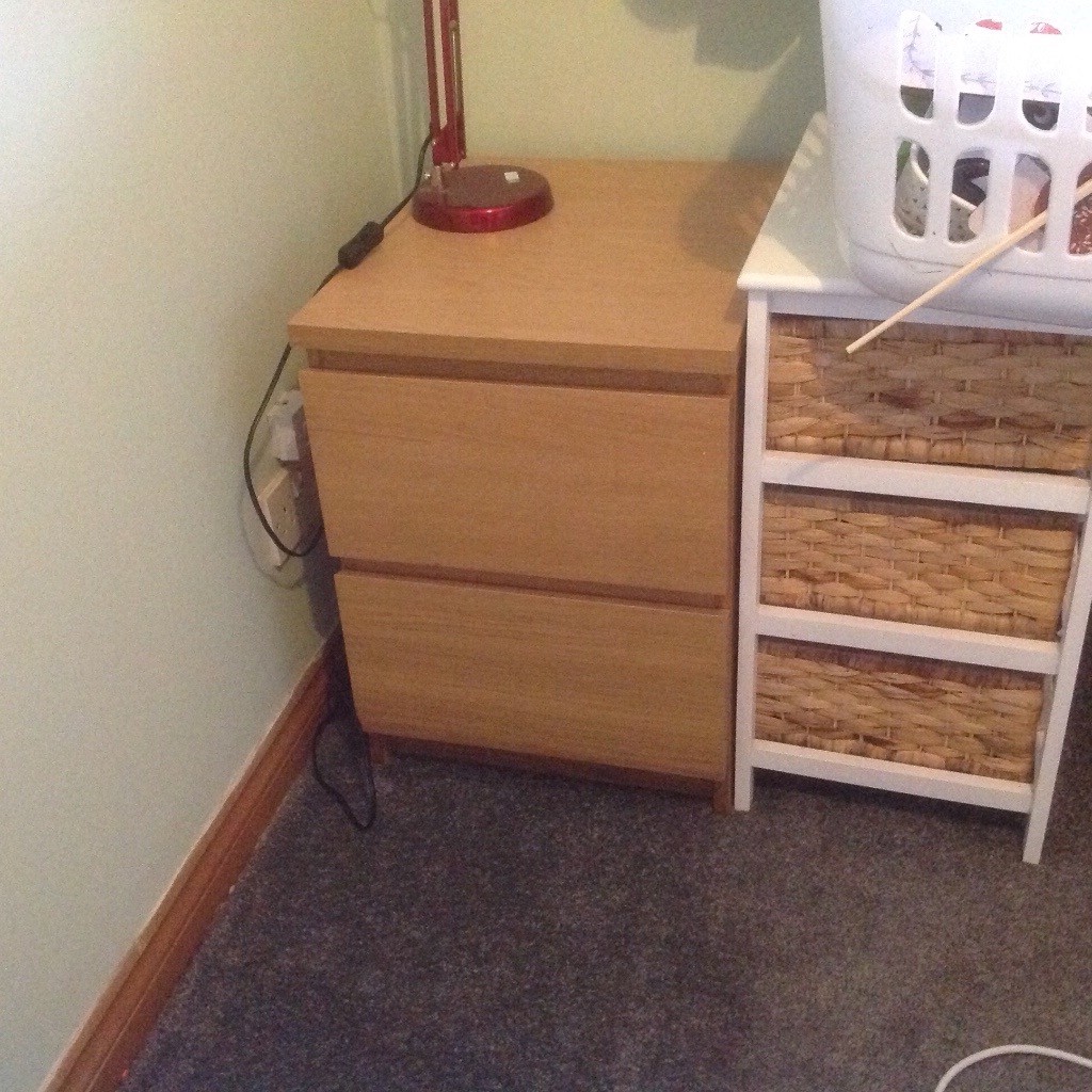 Ikea malm bed side two drawer chest in Bucksburn, Aberdeen Gumtree