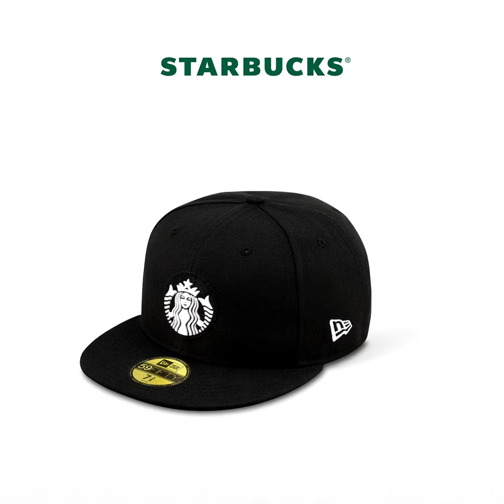 NEW ERA STARBUCKS 59FIFTY ブラック 7 3/8 新品 Starbucks 2024 New Era 59Fifty Black Cap / Medium Size (7 3