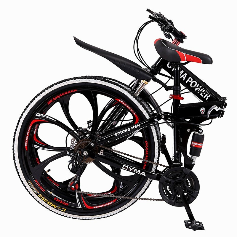 Details about / 26in Foldable Outroad Mountain Bike 21-Speed Double Disc Brake Bicycles MTB Bike