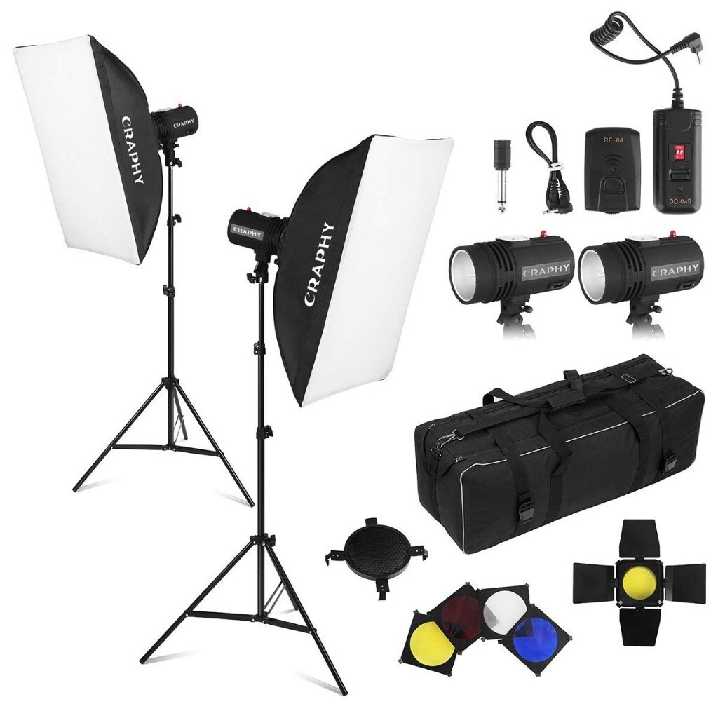 2 full sets of Studio lighting CRAPHY 440W Professional Studio Flash
