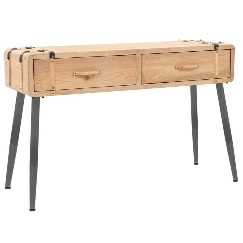 Table Console Bois Massif De Sapin 115 X 40,5 X 76 Cm
