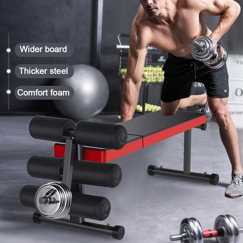 Home Fitness Dumbbell Weight Bench Barbell Lifting, Folding Adjustable