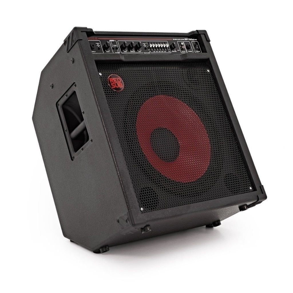 Red Sub Bass Guitar Amplifier Amp 150 Watt 1 x 15 Inch Speaker BP150